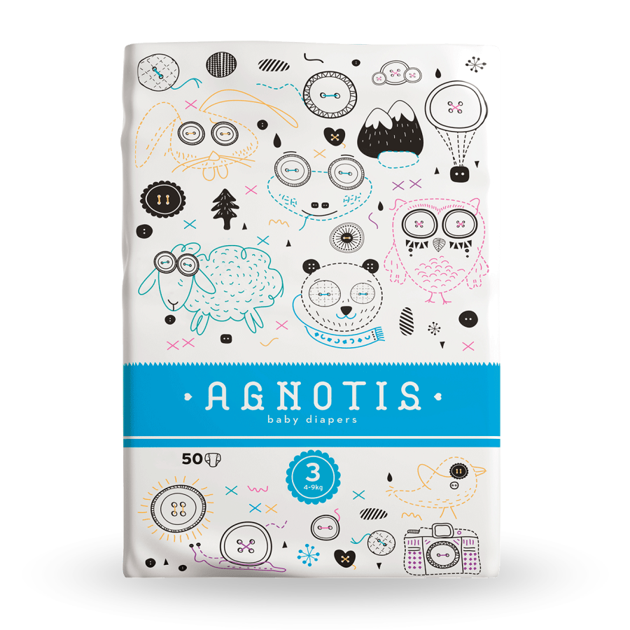 AGNOTIS - Baby Diapers Νο3 (4-9kg) - 50τεμ.